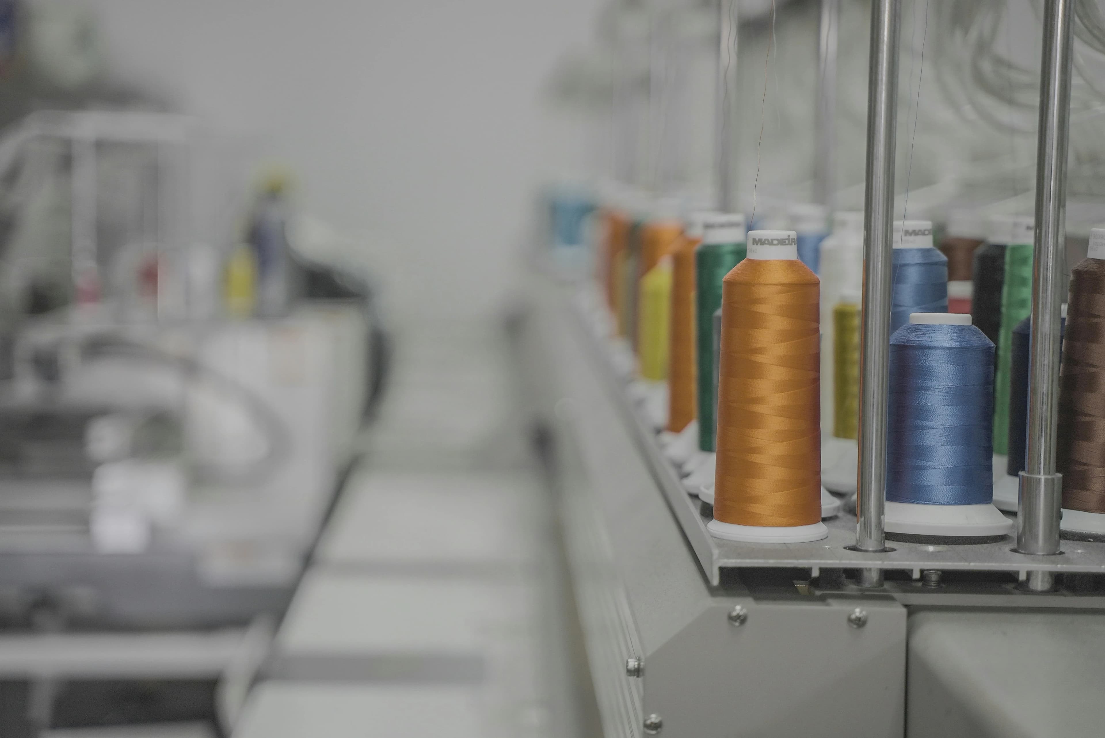 Lehal Exports production floor with rows of industrial sewing machines